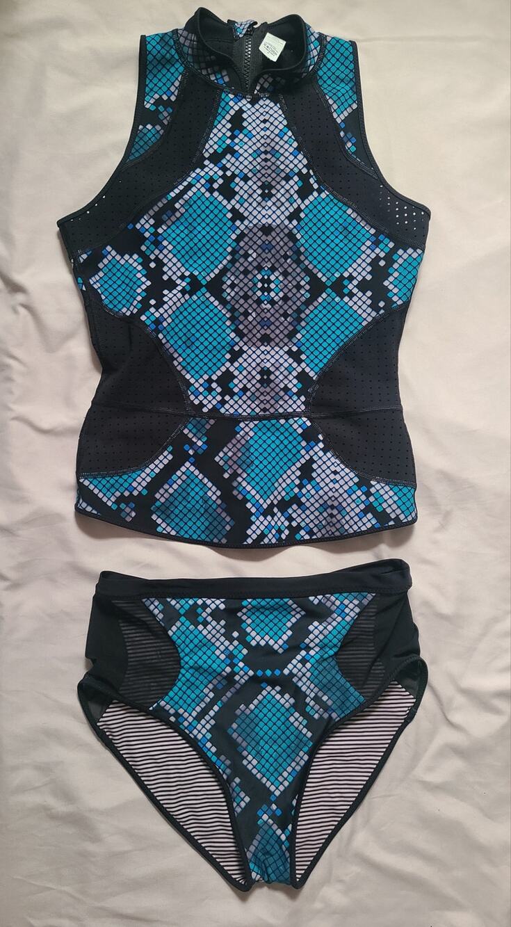Lululemon Salty Swim Rashie & High Waist Bikini Set Size 6